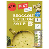 Jack's Broccoli & Stilton Cup Soup 5 x 24g (Case of 7)  Honesty Sales U.K